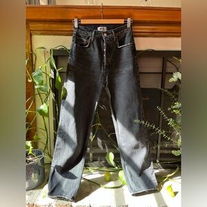 Agolde Straight Leg Jeans | Faded Black | 24